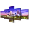 thumbnail image 3 of TISHIRON 5PCS Framed Canvas Wall Art Set,50"x24" Indianapolis Indiana Cityscape Canvas Art Decor, 3 of 7