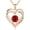 Maroon::Rose Gold, variant on Red Round Heart Birthstone Necklace - Rose Gold-Plated Jewelry
