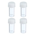 thumbnail image 1 of Uxcell 10mL Plastic Sample Cups Sample Containers Leak Proof Screw Cap for Lab Home White 4 Pack, 1 of 6