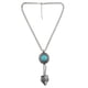 thumbnail image 2 of Collar Colgante Con Exagerados Con Incrustaciones De Turquesas Borla De Cadena Gruesa, 2 of 8