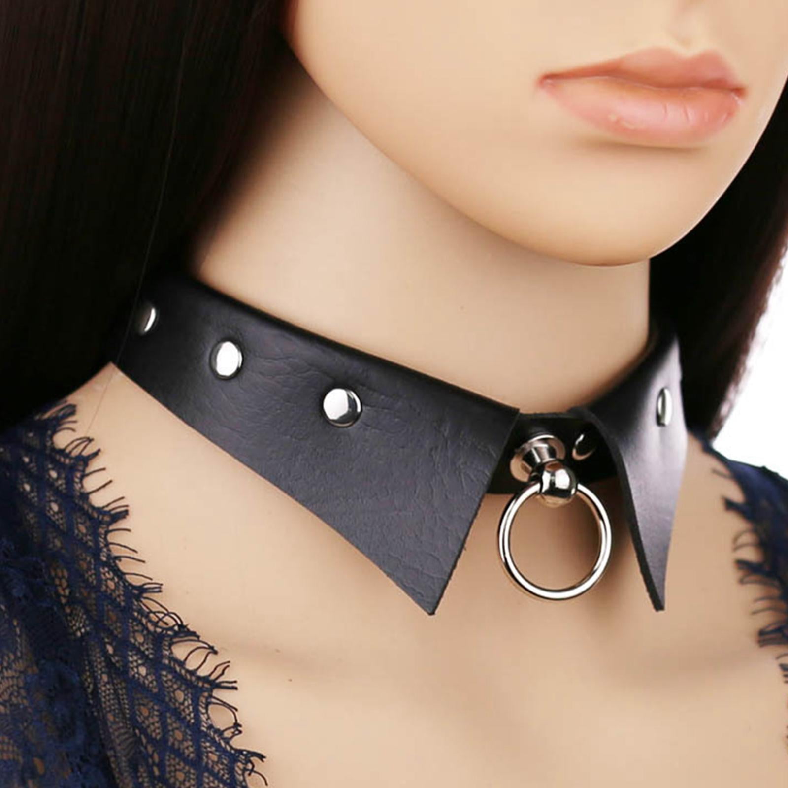 NUZYZ Women Gothic Black Chokers Lace Hollow Chain Collar Necklace