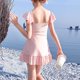 thumbnail image 4 of Trajes de baño para mujer, trajes de baño para mujer y niña, traje de baño de manga corta con protección UPF, vestido con braguita desmontable, estampado floral, traje de baño conservador para niños y, 4 of 8