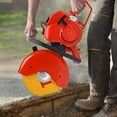 thumbnail image 3 of Red 12" Concrete Cut off Saw Wet Dry Concrete Saw Cutter W/ Diamond Saw Blade, 3 of 15