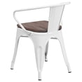 thumbnail image 5 of Bowery Hill Metal Dining Arm Chair in White, 5 of 7