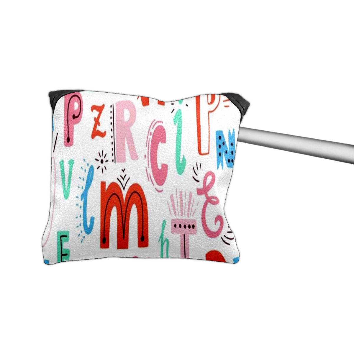 Golf Mallet Putter Cover Premium Leather Golf Putter Head Cover with Magnetic Closure, Golf Cover for Men and Women Alphabet Pattern
