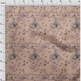 thumbnail image 3 of oneOone Velvet Peach Fabric Floral & Peacock Fabric For Sewing Printed Craft Fabric By The Yard 58 Inch WideTWG, 3 of 5