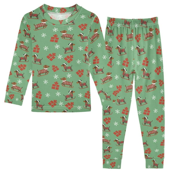 Pajama Christmas Dog Cute Comfortable Cotton Two-piece Pajama Set
