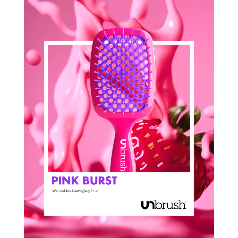 FHI Heat, UNbrush Detangling Hair Brush, Pink Burst  display picture 3
