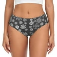 thumbnail image 1 of Balery simple white Snowflake Ropa Interior de Algodón para Mujer con Dibujo – Braguitas Cómodas y Elásticas, Estilo Clásico-3X-Large, 1 of 6