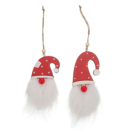 

2pcs Xmas Hanging Ornaments Xmas Tree Pendants Luminous Santa Claus Decors