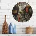 thumbnail image 6 of Cat Bookshelf Wall Clock 10 Inch Silent Non Ticking Battery Operated Easy to Read for Kitchen Living Room, 6 of 8