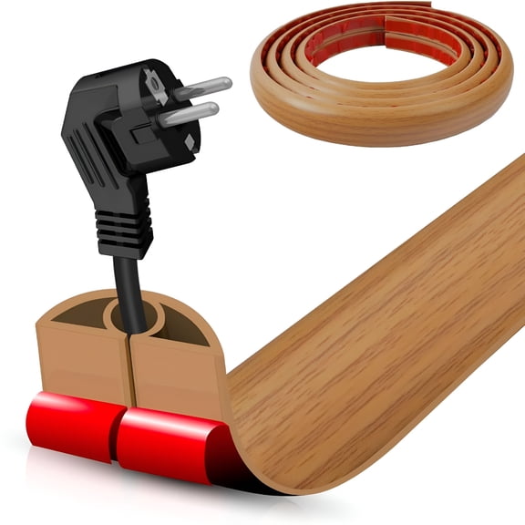 ZHZFKQ Floor Cord Cover Self Adhesive Cord Hider,10Ft Cable Management,Extension Strip Protector for Wires,Prevent Cable Trips for Offices,Gyms,Exhibitions Cavity