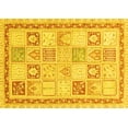 thumbnail image 1 of Ahgly Company Machine Washable Indoor Rectangle Abstract Yellow Modern Area Rugs, 2' x 3', 1 of 4
