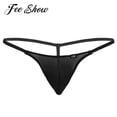 thumbnail image 2 of Mens G-String Thong Bikini Briefs Underwear Male Gay See Through Mesh Sheer Mini Lingerie Bulge Pouch Sissy Panties Man SwimwearM Gong Bohan LED, 2 of 2