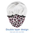 thumbnail image 4 of Shower Caps,Pink and Black Of Leopard Print Waterproof Shower Cap for Women 4 Pieces,Double Reusable Hair Cover for Shower PEVA Elastic Stretch Hem, 4 of 7