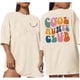 thumbnail image 1 of Camiseta de cuello redondo con doble estampado de letras para mujer: prenda informal de manga corta para el verano, 1 of 5