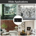 thumbnail image 6 of Uxcell 10pcs Peel and Stick Wall Panels 23.6" x 11.8" Skin Feel Brick Wallpapers (19.4 Sq. Ft. Coverage) Marble Tiles Adhesive Backsplash, Black with White Crack, 6 of 6