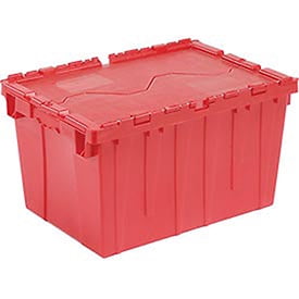- Red Distribution Container With Hinged Lid 21-7/8x15-1/4x12-7/8, Lot of 1
