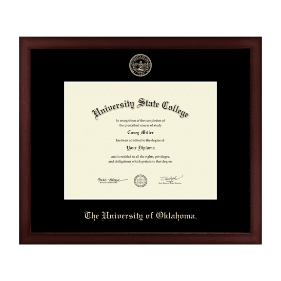 Framerly - OU Diploma Frame with Black Mat