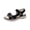Black, variant on Womens Sandals Hook and Loop Open Toe Thick Soft Sole Non Slip Comfortable Breathable Summer Wedge Sandals Blue