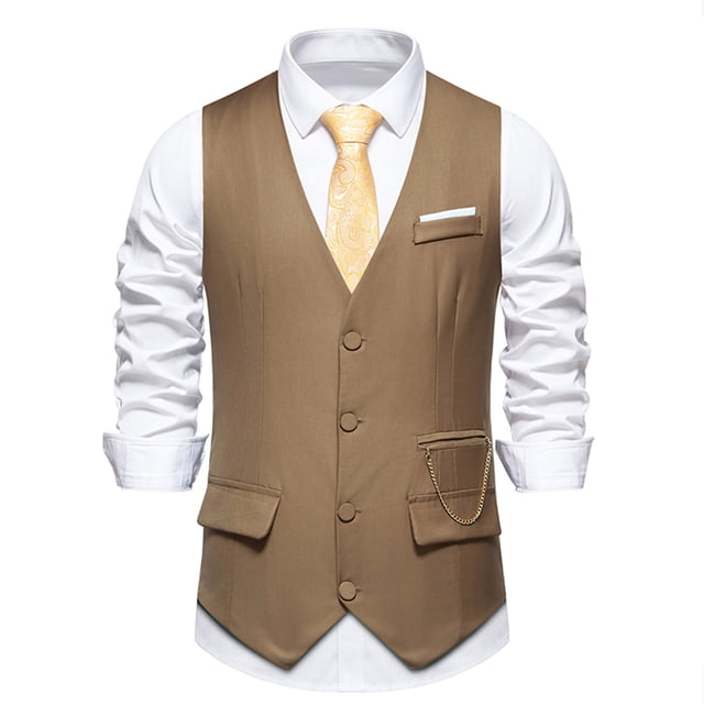 pstuiky Camisetas sin mangas para hombre, Blusa sin mangas con cuello cruzado y bolsillos estilo retro de moda para hombre Chaleco para hombre s