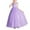 Purple, variant on Vintage Off The Shoulder Flower Girl Dress Lace Embroidery Little/Big Girls Wedding Bridesmaid Holiday Ballgown Purple 8-9 Years