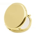 thumbnail image 4 of Espejo cosmético de metal compacto de doble cara plegable conveniente portátil pequeño espejo oro rosa simple espejo redondo, 4 of 4