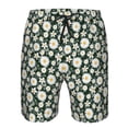 thumbnail image 3 of Balery White Daisies and Bee Traje de Baño Estilo Hawaiano para Hombre, Shorts de Secado Rápido con Bolsillos-X-Large, 3 of 6