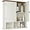 White Brown, variant on Bathroom Cabinet Wall Mounted 2-Door with 3 Open Shelves, Wooden Medicine Cabinets with Adjustable Shelf, Space Saver Storage Cabinets Over The Toilet for Bathroom&Living Room