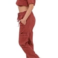 thumbnail image 4 of Uniforme Medico Pijama Quirurgica Mujer Recto Conjunto S Color Rojo, 4 of 5