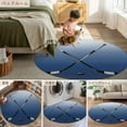 thumbnail image 6 of Navy Blue Ice Hockey 3.3ft Round Rug, Winter Sports Ball Games Ombre Non-Skid Rubber Backing Large Area Rugs - Living Room Bedroom Home Office, Indoor Floor Mat Carpets Washable Rug, 6 of 9
