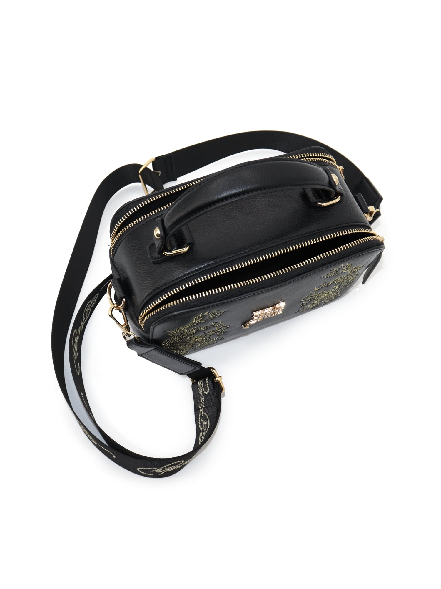Ed Hardy Women's Tonia Camera Crossbody Bag, Black
