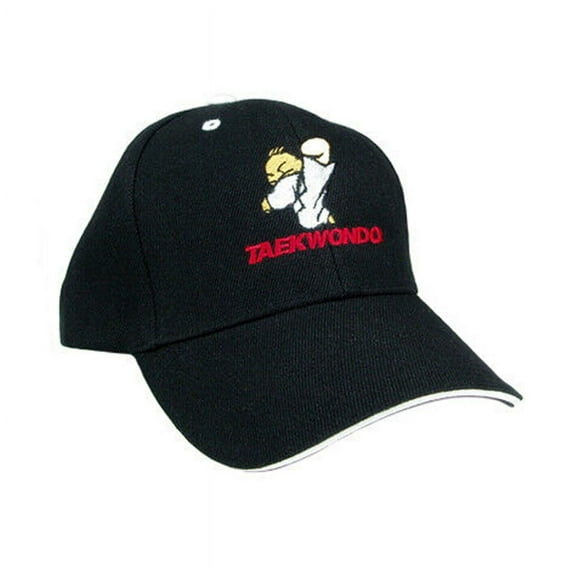 New Martial Arts Cap Hat Taekwondo TKD Kicker Black Belt Adjustable Baseball cap
