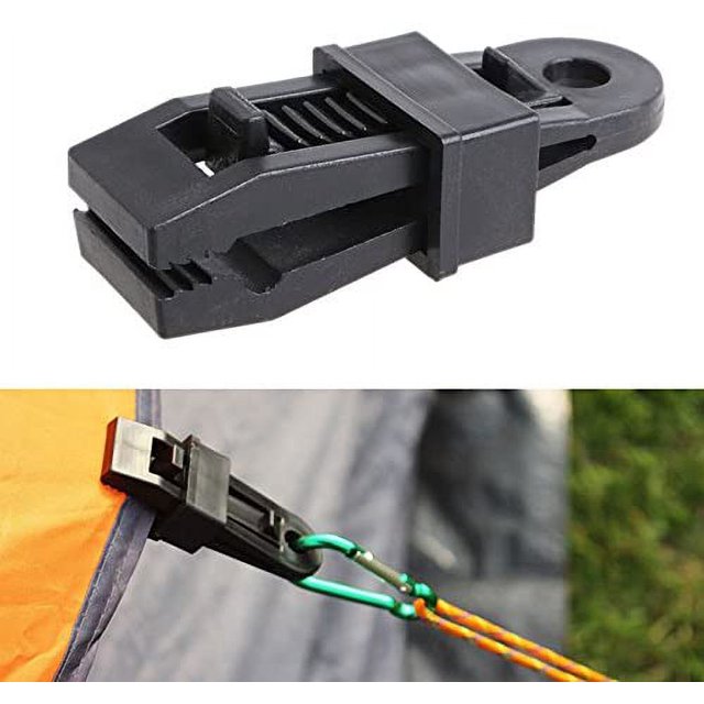 Paquete de 12 clips para lona resistentes con mango de bloqueo fuerte, clip para tienda de campaña al aire libre para sujetar lona, sombra de coche, piscina Sincero Electrónica