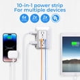thumbnail image 3 of Soporte de pared Power Strip BlueStars con 6 salidas y 4 puertos USB de 2,4 A, 3 of 9