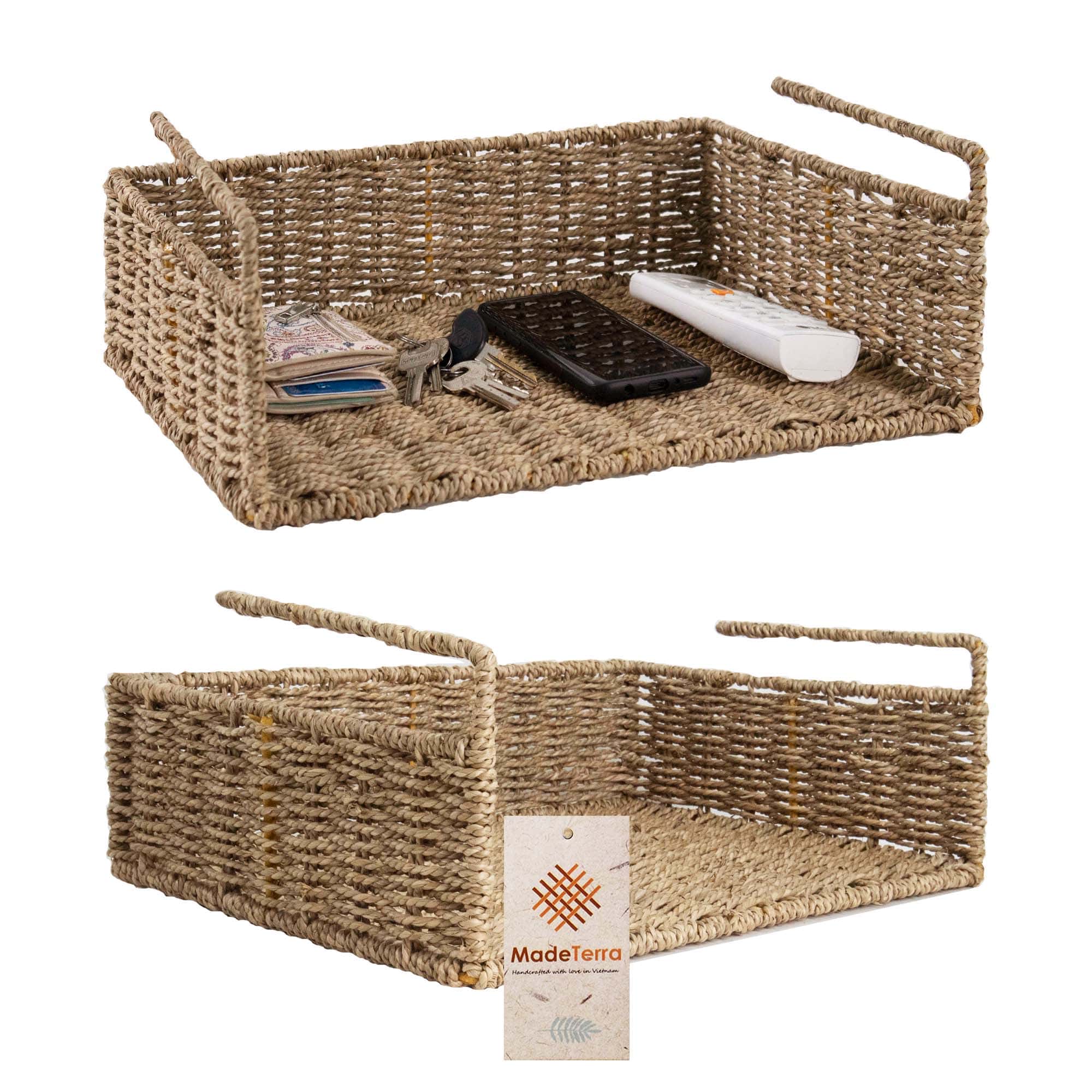 Set of 2 Pantry UnderShelf Basket Kitchen Organizer Under