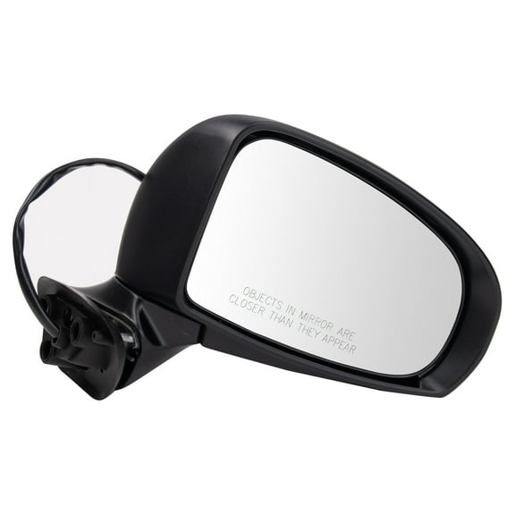 TRQ Passenger Side Heated Power Mirror Smooth Black Paint to Match Fits 2010-2015 Toyota Prius TO1321262