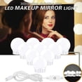 thumbnail image 2 of 6/10/14 Bulbs Makeup Mirror Light Brightness Adjustable Cosmetic Mirror Lamp USB Charged Vanity Makeup Light ,Widely Use, 2 of 6