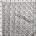 thumbnail image 3 of oneOone Cotton Poplin White Fabric Leaves & Flower Fabric For Sewing Printed Craft Fabric By The Yard 56 Inch Wide, 3 of 4