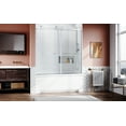 thumbnail image 2 of Frameless Sliding Bathtub Door 56-60 in.W x 62 in.H,Bypass Tub Glass Sliding Shower Doors,3/8"(10mm) Thick Clear Tempered Glass,Heavy Duty Stainless Steel Hardwares,2pcs Rectangle Handles,Chrome, 2 of 4