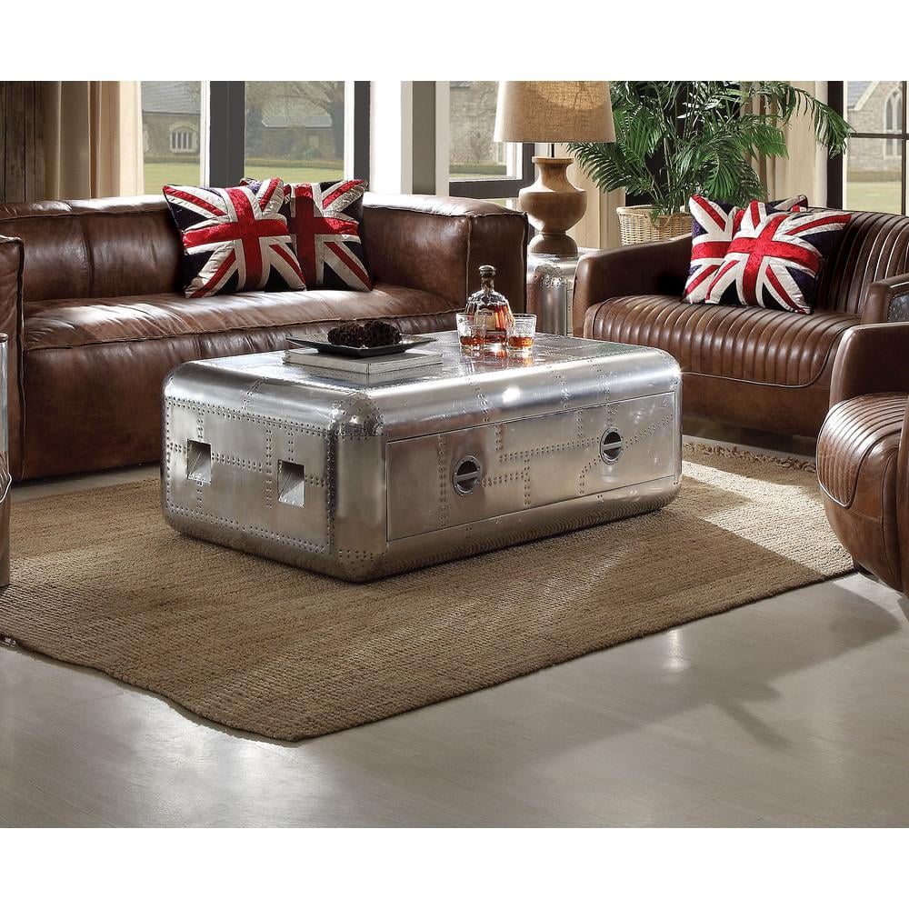 ACME Brancaster Square Coffee Table in Aluminum