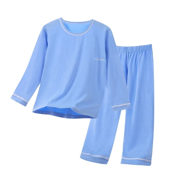 Matching Shirts 2PC Sets for Children Boy Girl Fall Summer Modal Two Piece Straight Leg Elastic Waist Tops T Shirts Pants 2PC Sets Kid 2026