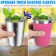 thumbnail image 4 of Vasos de acero inoxidable para niños con tapas a prueba de derrames, pajitas y fundas de silicona, 12 oz, sin BPA, aislados, para bebidas frías y calientes, 4 of 5