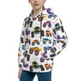 thumbnail image 2 of Kdxio Cartoon Monster Trucks1 Pattern Boys Athletic Unisex Boys Girls Hoodie with Pocket Sweatshirts-Large, 2 of 6