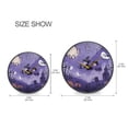 thumbnail image 2 of 9.5in Acrylic Wall Clock with Glass-like Finish Round Clock for Home Decoration Purple Halloween-themed Background, 2 of 9