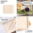 thumbnail image 4 of Efavormart 60 Pcs - Stylish Sustainable Birchwood 10.5" x 8.5" Rectangle Plate, 4 of 10