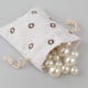 thumbnail image 4 of 20 bolsas de lino de 9 x 12 cm, bolsas de lino con práctico cordón, perfectas, marrón, 4 of 5