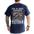 thumbnail image 4 of I'm A Dad Grandpa And A Veteran Nothing Scares Me T-Shirt – Patriotic Military Family Graphic Tee, Father’s Day Gift Shirt, 4 of 6