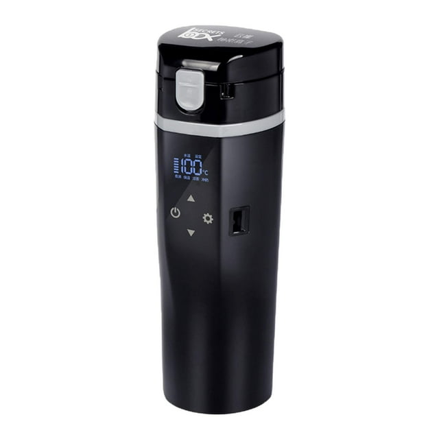 Calentador eléctrico para coche, 12 V/24 V, 450 ml, portátil, apto para viajes, apagado automático. cubierta elástica