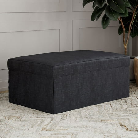 Relax-a-Lounger Metro Otto-Kube Ottoman, Chaise and Twin Bed, Charcoal Gray Fabric
